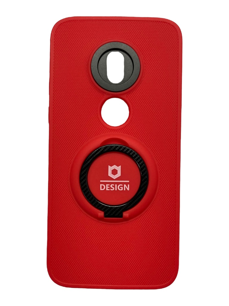 CASE ANILLO COLORES (MOTOROLA E5 PLAY GO) (ROJO)