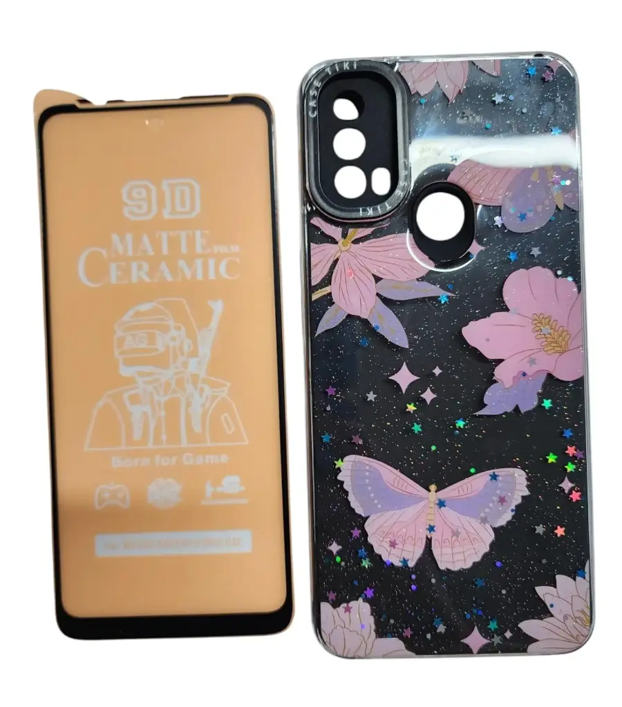 CASE DISEÑO TIKI (MOTOROLA E40) (MARIPOSA)