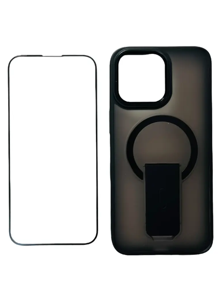 CASE SOPORTE ELEGANTE (IPHONE 16 PRO MAX) (NEGRO)