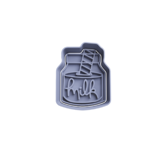 Botella con Leche Cortador de Galletas