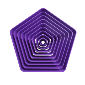 Set Pentagonos Redondeado Cortador de Galletas