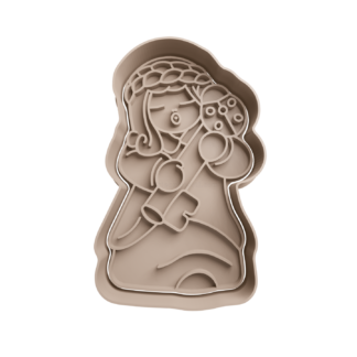 Niña con Llave Cortador de Galletas