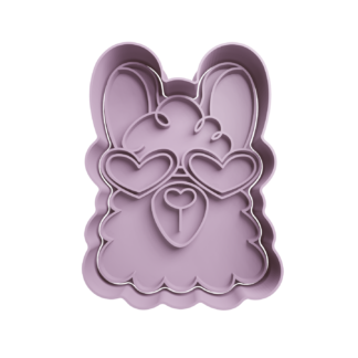 Alpaca con Lentes Corazon Cortador de Galletas