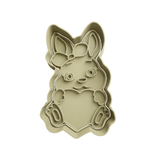 Conejo con Corazon Cortador de Galletas