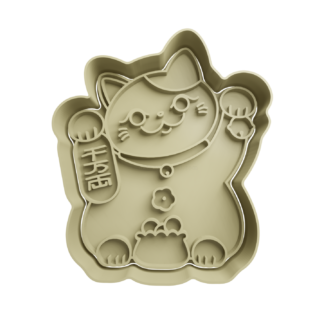Gato de la Fortuna Maneki-neko Cortador de Galletas