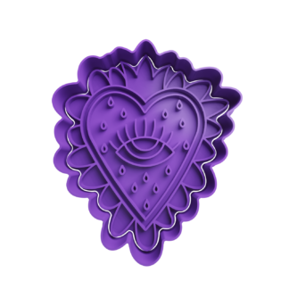 Corazon Decorado Cortador de Galletas