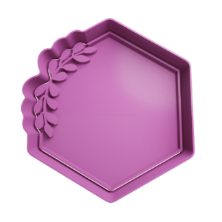 Hexagono con Hojas Cortador de Galletas