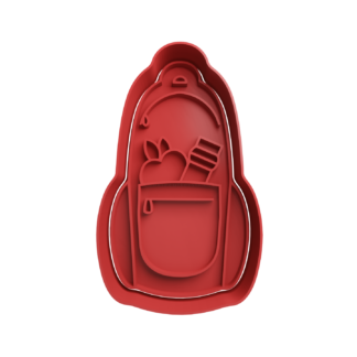 Mochila con Manzana y Lapiz Cortador de Galletas