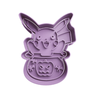 Pikachu en Bolsa Halloween Cortador de Galletas