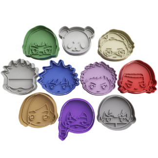 Set Jujutsu Kaisen Cabezas Cortador de Galletas