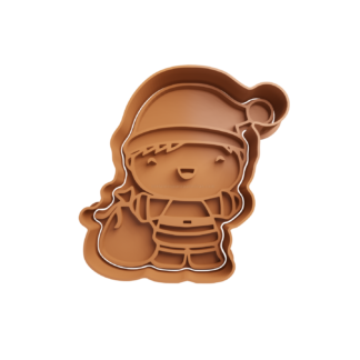 Niño con Disfraz de Papa Noel Cortador de Galletas