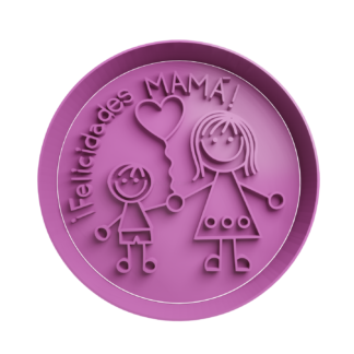 Madre con Hijo -Felicidades MAMÁ Cortador de Galletas