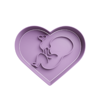 Bebe en Corazon Cortador de Galletas