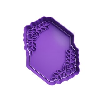 Hexagono con Hojas Cortador de Galletas