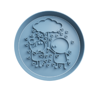 Pareja bajo la lluvia Cortador de Galletas