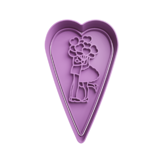 Pareja en Corazon Cortador de Galletas