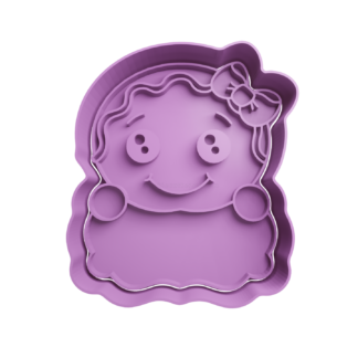 Muñeca de Jengibre con Etiqueta Cortador de Galletas