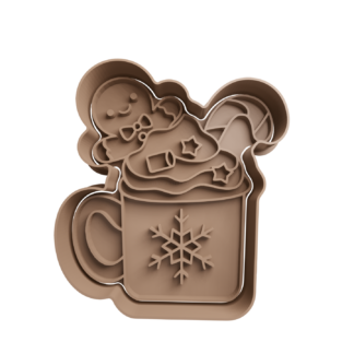 Taza con Muñeco de Jengibre Cortador de Galletas