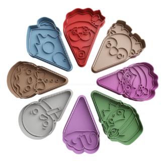 Set Navidad Pizza Cortador de Galletas