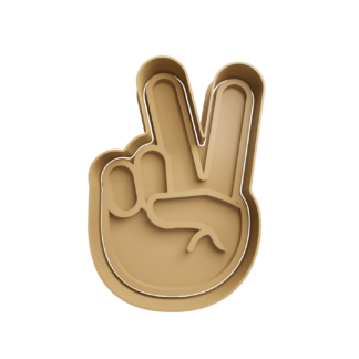 ✌️Emoticono Mano V de victoria Cortador de Galletas