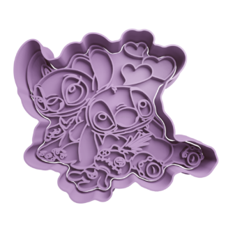Stitch y Angel Cortador de Galletas