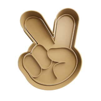 Mano V de victoria Cortador de Galletas