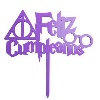 Feliz Cumpleaños Harry Potter Topper Cake