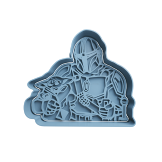 Grogu y el Mandaloriano Cortador de Galletas