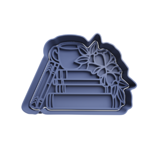 Libros Café y Flores Cortador de Galletas