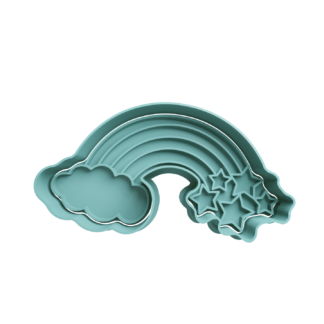 Nube con Arcoiris y Estrellas Cortador de Galletas