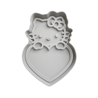 Hello Kitty con Corazón Cortador de Galletas