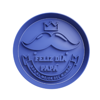 Corona y Mostacho -Feliz día papá Cortador de Galletas